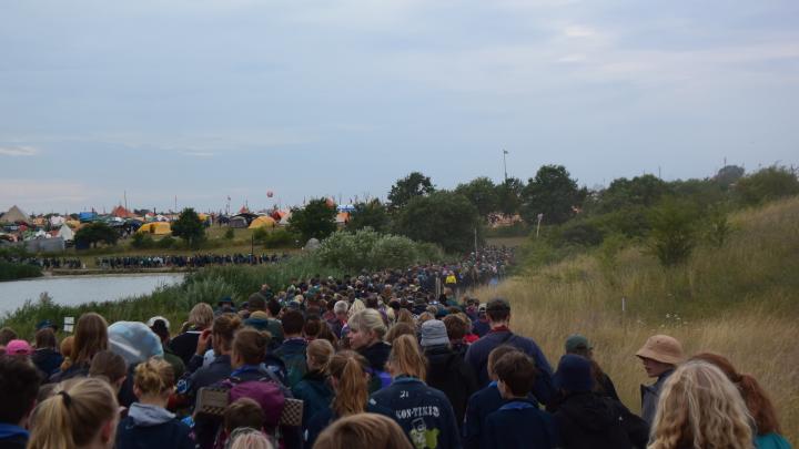 Billed af en masse spejder i Roskilde