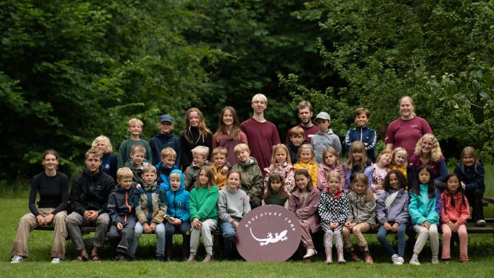 Deltagere og voksne på Adventure Camp 2022